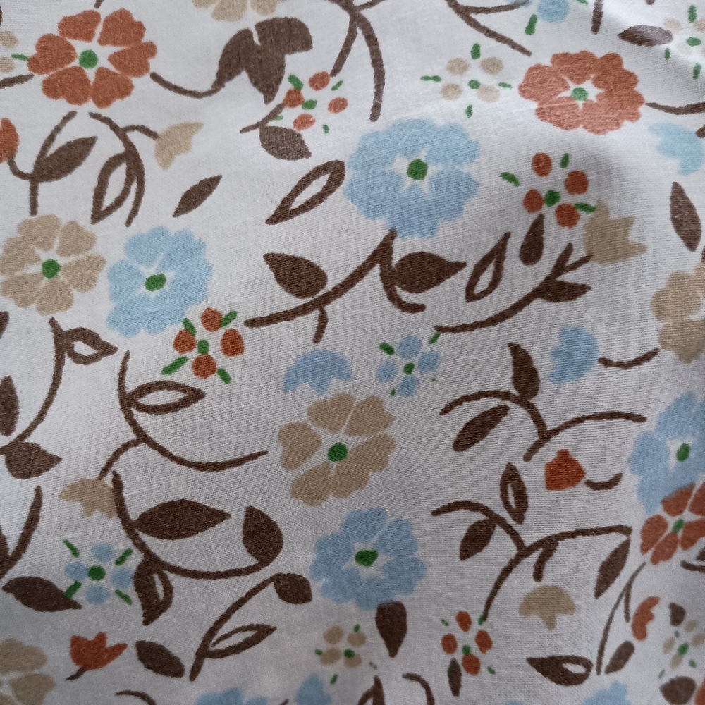 NWOT Vintage Perma Prest (Sears brand) Two Full Floral Flat Sheets - Set of Two - Picture 3 of 5